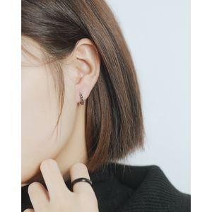 Γυναικεία σκουλαρίκια κρικάκια 12mm (εσωτερικά) έθνικ ατσάλι 316L ασημί Art02124-12