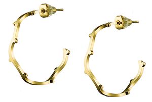 Γυναικεία σκουλαρίκια κρίκοι ατσάλι χρυσό Art 02124