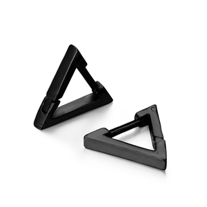 Unisex earrings Art 02126 steel 316L rings black