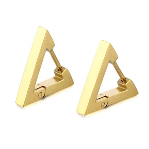Unisex σκουλαρίκια κρίκοι ατσάλι 316L χρυσό Art 02126