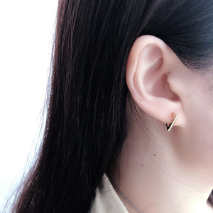 Unisex earrings Art 02126 steel 316L gold