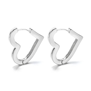Women's earrings steel 316L rings silver