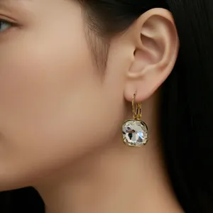 Γυναικεία Σκουλαρίκια Λευκή Πέτρα Ανοξείδωτο Ατσάλι ροζ-χρυσό bode 02144WH