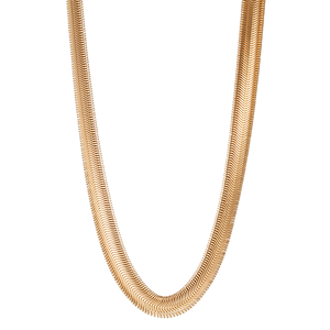  Γυναικείο κολιέ αλυσίδα φίδι ατσάλι 316L ροζ-χρυσό bode 02249
