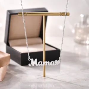 Womens necklace mama steel 316L silver 