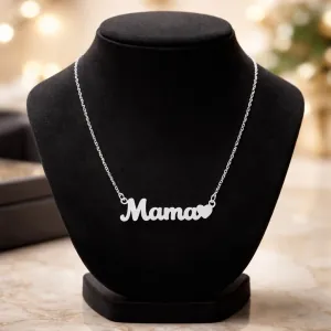 Womens necklace mama steel 316L silver 