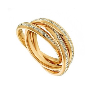 Γυναικείο δαχτυλίδι ατσάλι 316L χρυσό Art 02369 