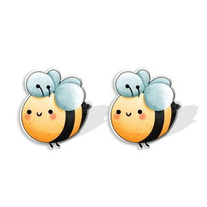 Παιδικά σκουλαρίκια υποαλλεργικά Μέλισσα ατσάλι 316L ασημί bode 02380