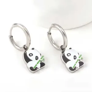 Children's earrings hypoallergenic rings steel 316L silver