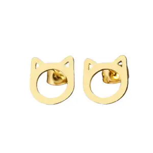 Children's earrings hypoallergenic steel 316L gold