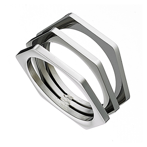 Women's ring 02428 steel 316L silver