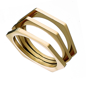 Γυναικείο δαχτυλίδι ατσάλι 316L χρυσό Art 02428