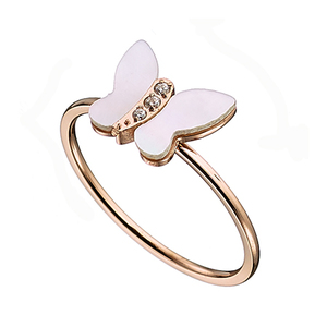 Γυναικείο δαχτυλίδι  ατσάλι 316L ροζ χρυσό Art 02435