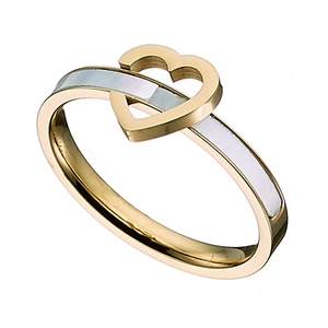 Women's ring 02442 steel 316L gold