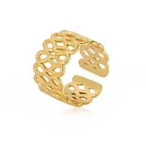 Γυναικείο δαχτυλίδι bode 02463 ατσάλι 316L χρυσό 