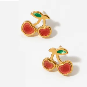 Children's earrings hypoallergenic steel 316L gold