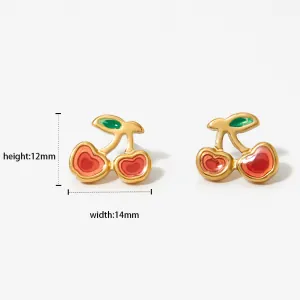Children's earrings hypoallergenic steel 316L gold