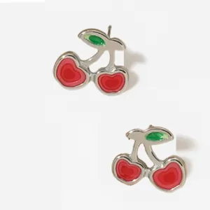 Children's earrings hypoallergenic steel 316L silver 