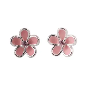 Children's earrings hypoallergenic silver 925 pink
