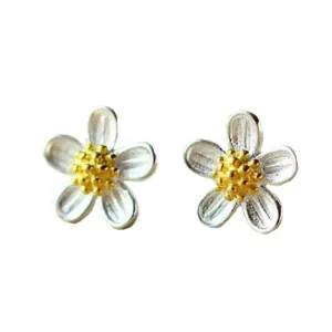 Children's earrings hypoallergenic silver 925 white