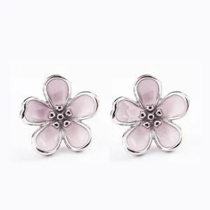 Children's earrings hypoallergenic silver 925 purple