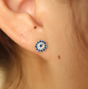 Children's earrings hypoallergenic silver  925 in gold