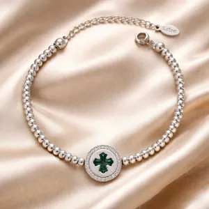 Γυναικείο Βραχιόλι Λευκές Πέτρες Zircon Ανοξείδωτο Ατσάλι  ασημί bode 02550