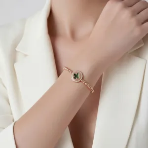 Γυναικείο Βραχιόλι Λευκές Πέτρες Zircon Ανοξείδωτο Ατσάλι ροζ-χρυσό bode 02550RG
