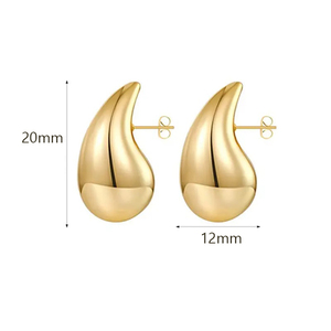 Women's Set necklace-earrings Chunky Dropssteel 316L gold