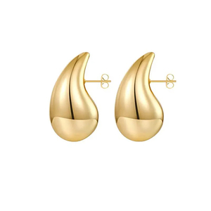 Women's earrings Chunky Drops steel 316L gold bode 02673