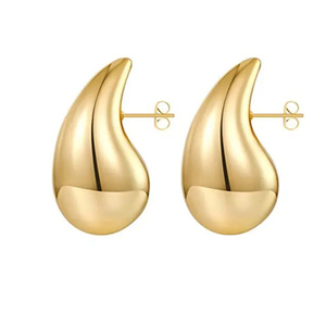 Women's earrings Chunky Drops steel 316L gold bode 02677