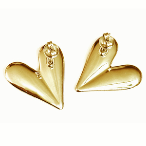 Women's earrings Hearth steel 316L gold bode 02693