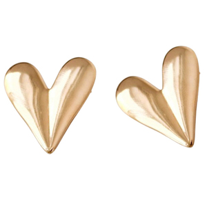 Γυναικεία σκουλαρίκια Καρδιά ατσάλι 316L χρυσό bode 02693