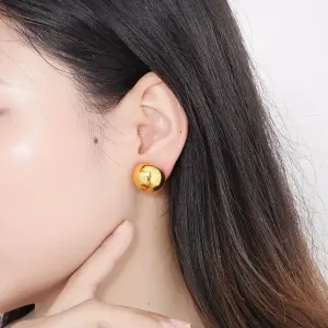 Women's earrings steel 316L gold bode 02701