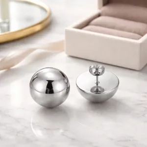 Γυναικεία σκουλαρίκια ατσάλι 316L ασημί bode 02702