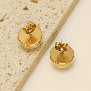 Women's earrings steel 316L gold bode 02707