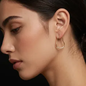 Earrings rings steel 316L gold