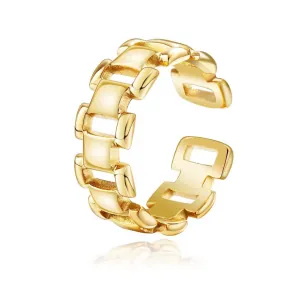 Γυναικείο δαχτυλίδι  με ιδιαίτερο σχέδιο ατσάλι χρυσό bode 02874