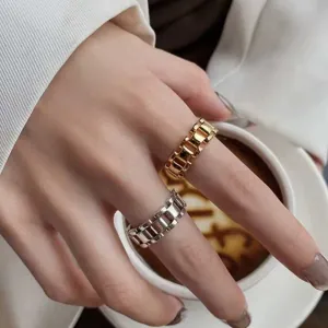 Γυναικείο δαχτυλίδι  με ιδιαίτερο σχέδιο ατσάλι χρυσό bode 02874