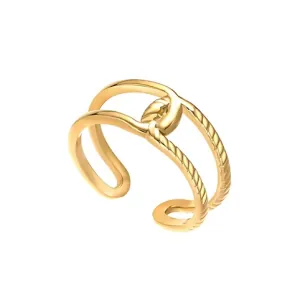 Women's ring bode 02886 steel 316L gold