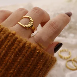 Women's ring bode 02889 steel 316L gold