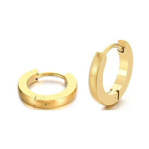 Hoop earrings Set 2 pairs steel 316L gold bode 02027