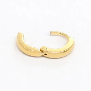 Hoop earrings Set 2 pairs steel 316L gold bode 02027