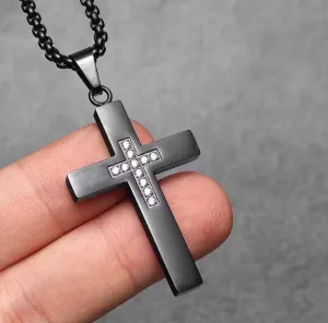 Ανδρικός Σταυρός Ανοξείδωτο Ατσάλι Μαύρο bode 02971BL