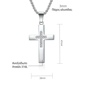 Ανδρικός Σταυρός Ανοξείδωτο Ατσάλι Ασημί bode 02971