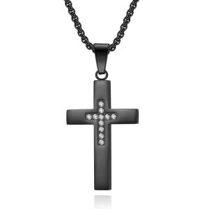 Ανδρικός Σταυρός Ανοξείδωτο Ατσάλι Μαύρο bode 02971BL