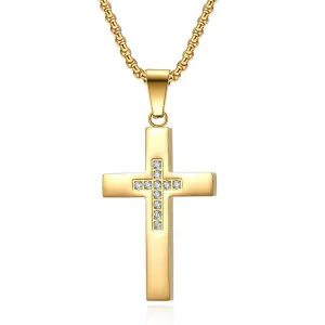 Ανδρικός Σταυρός Επιχρυσωμένο Ανοξείδωτο Ατσάλι bode 02971G