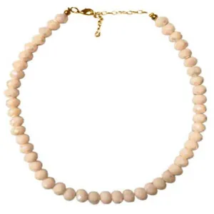Women's Bohemian Style necklace handmade with beige beads