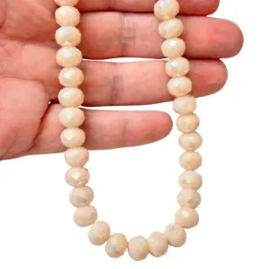 Women's Bohemian Style necklace handmade with beige beads