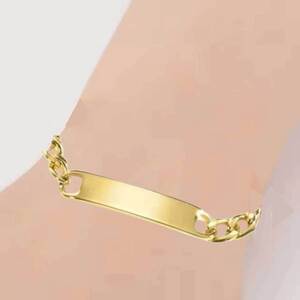 Children's bracelet hypoallergenic steel 316L gold 